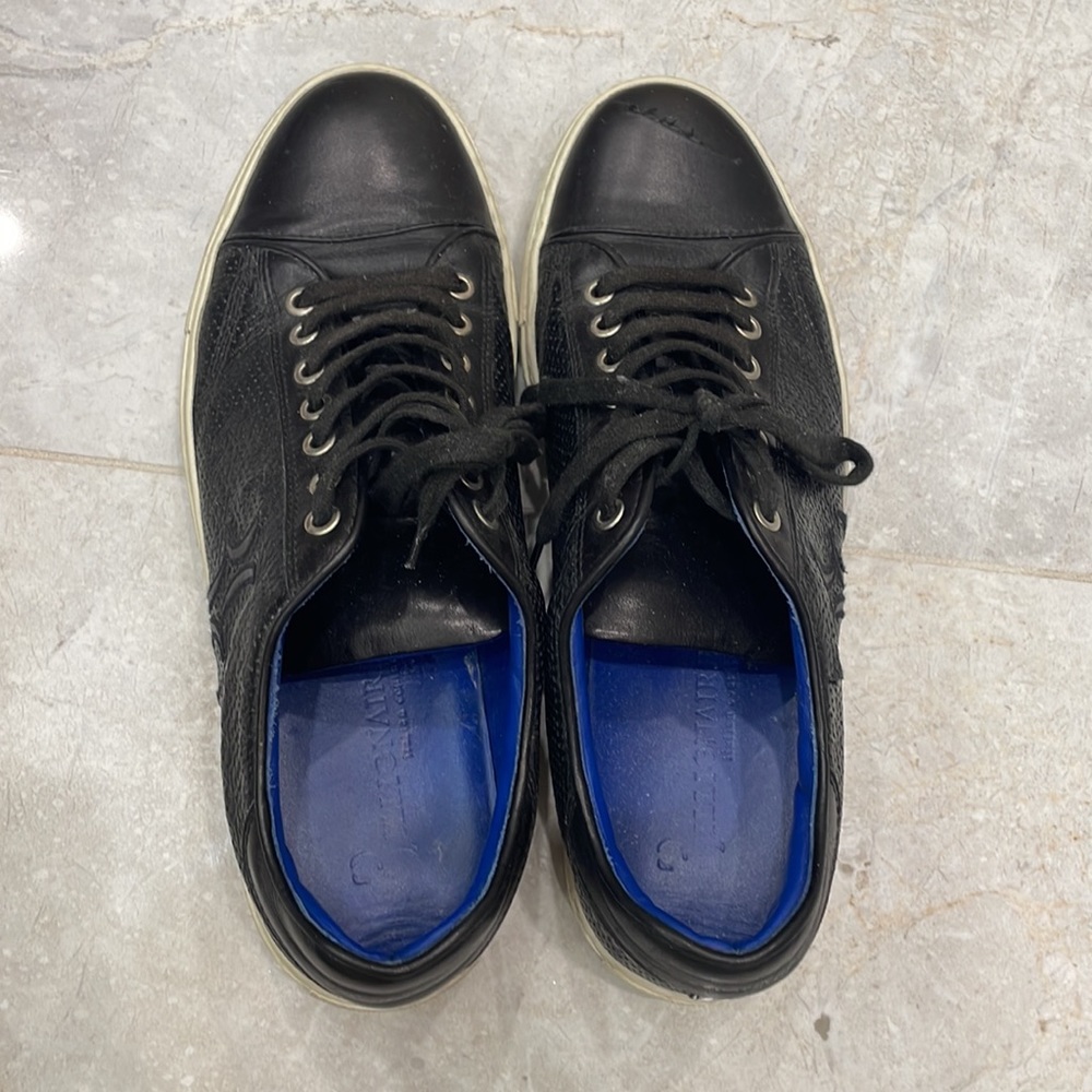 Billionaire Couture Men's Black Calf Leather Laced-up Sneakers - EU 43 - Picture 3 of 11